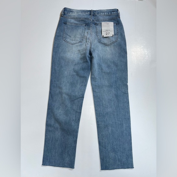 Habitual Pace High Rise Slim Straight Jeans 27 Light Wash Cropped Slit Hem - Picture 10 of 16
